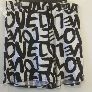 New Black/White Comfy "Love" Shorts